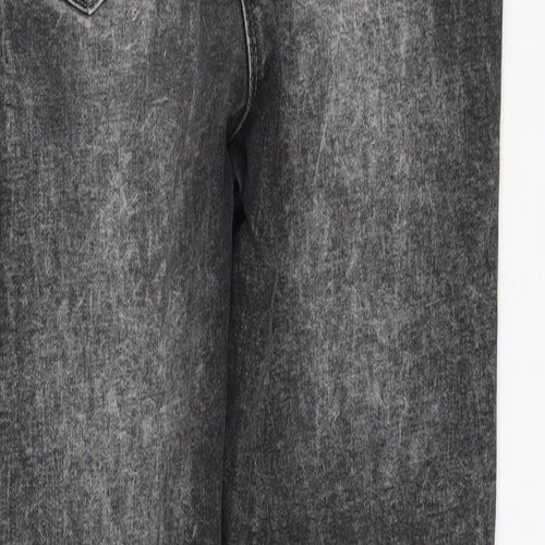 Matalan Womens Grey Cotton Skinny Jeans Size 12 L28 in Regular Zip
