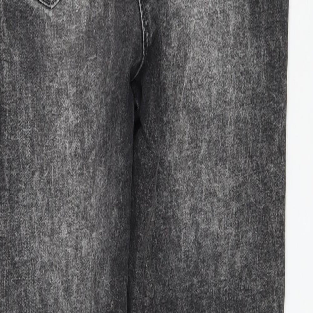 Matalan Womens Grey Cotton Skinny Jeans Size 12 L28 in Regular Zip