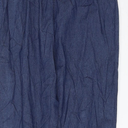 Preworn Womens Blue Cotton Bermuda Shorts Size 32 in L19 in Regular