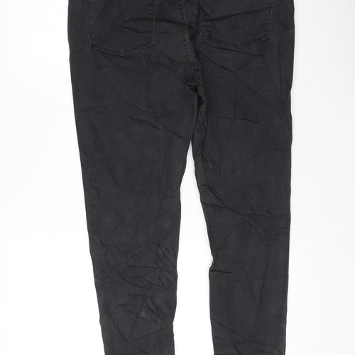Very Womens Black Cotton Skinny Jeans Size 12 L29 in Regular Zip