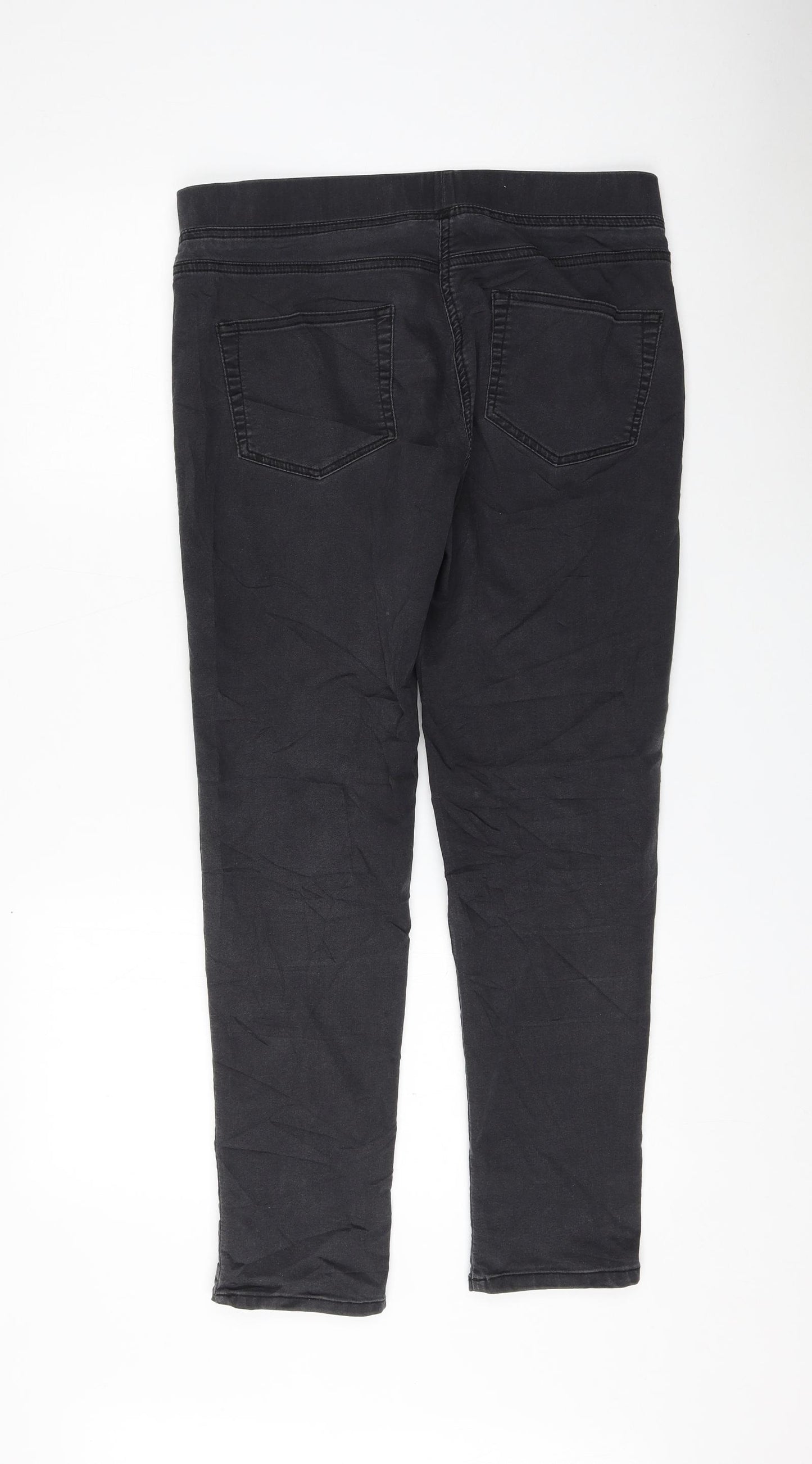 Preworn Womens Black Cotton Jegging Jeans Size 34 in L28 in Regular