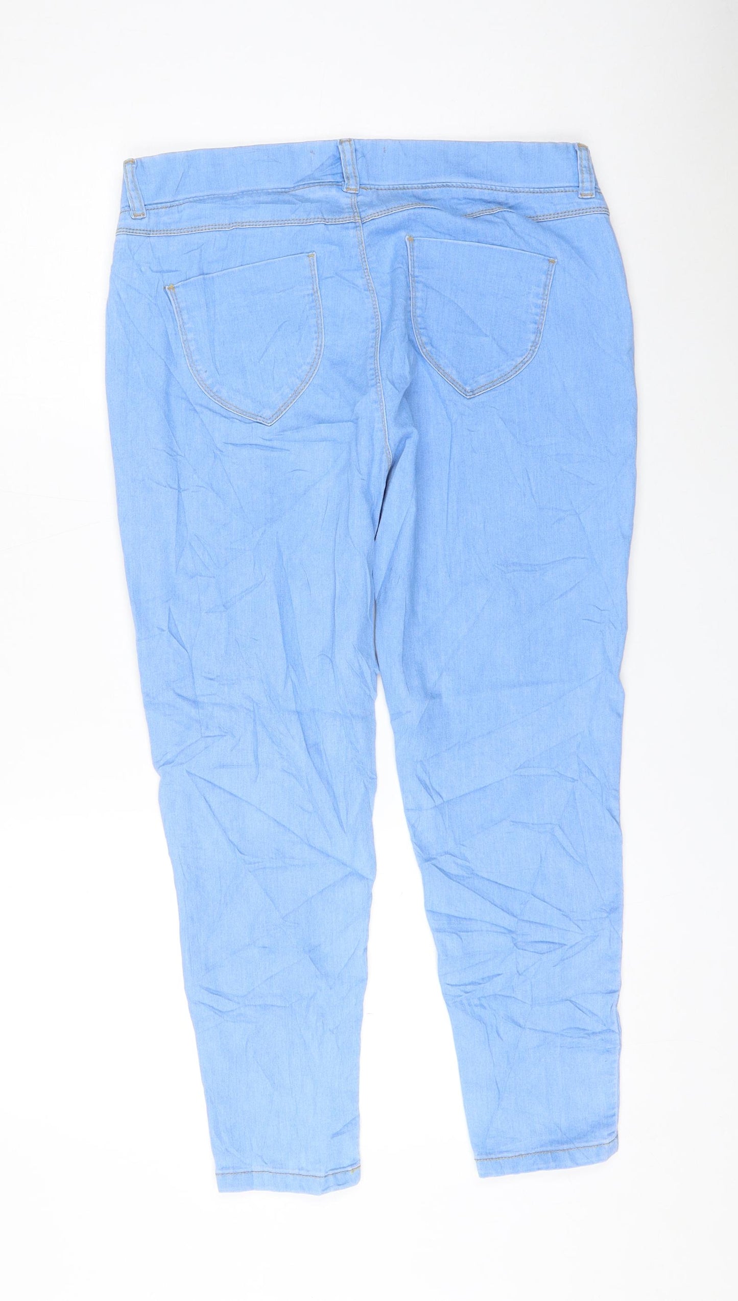 Dorothy Perkins Womens Blue Cotton Jegging Jeans Size 14 L24 in Regular