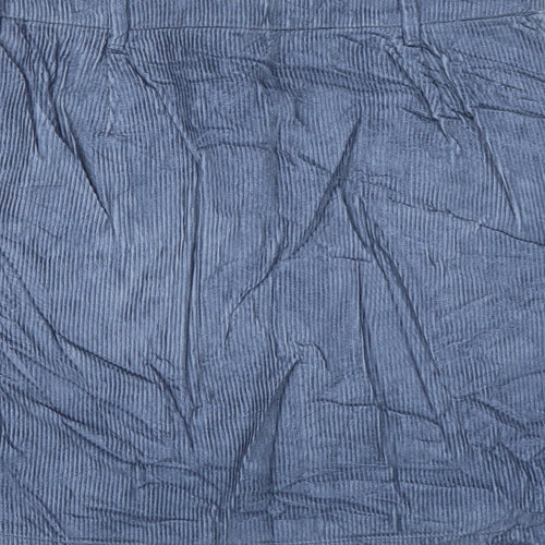 TU Womens Blue Cotton A-Line Skirt Size 10 Zip
