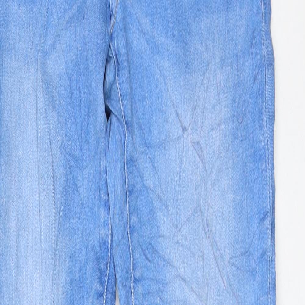 Zara Womens Blue Polyester Skinny Jeans Size 10 L31 in Regular Zip