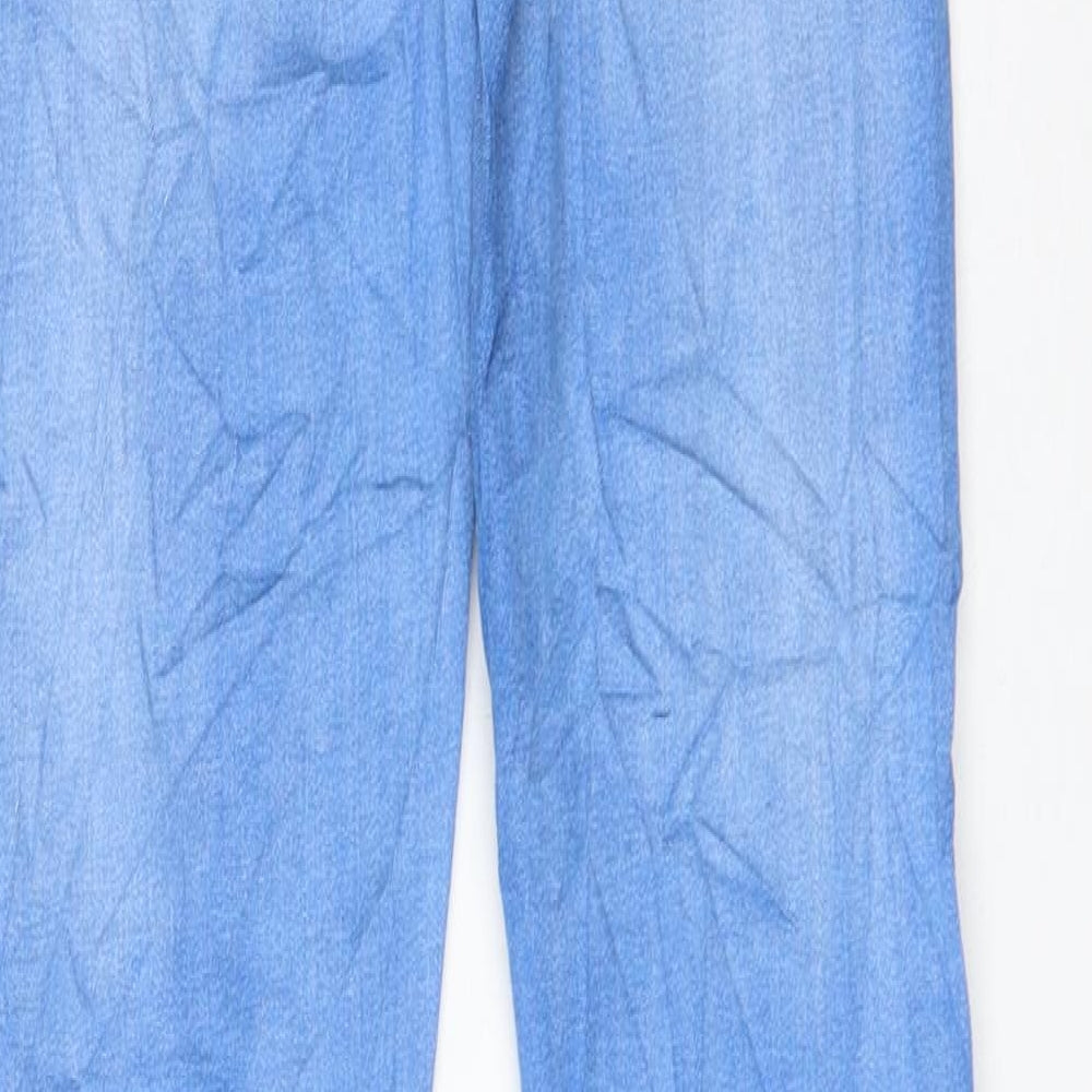 Zara Womens Blue Polyester Skinny Jeans Size 10 L31 in Regular Zip