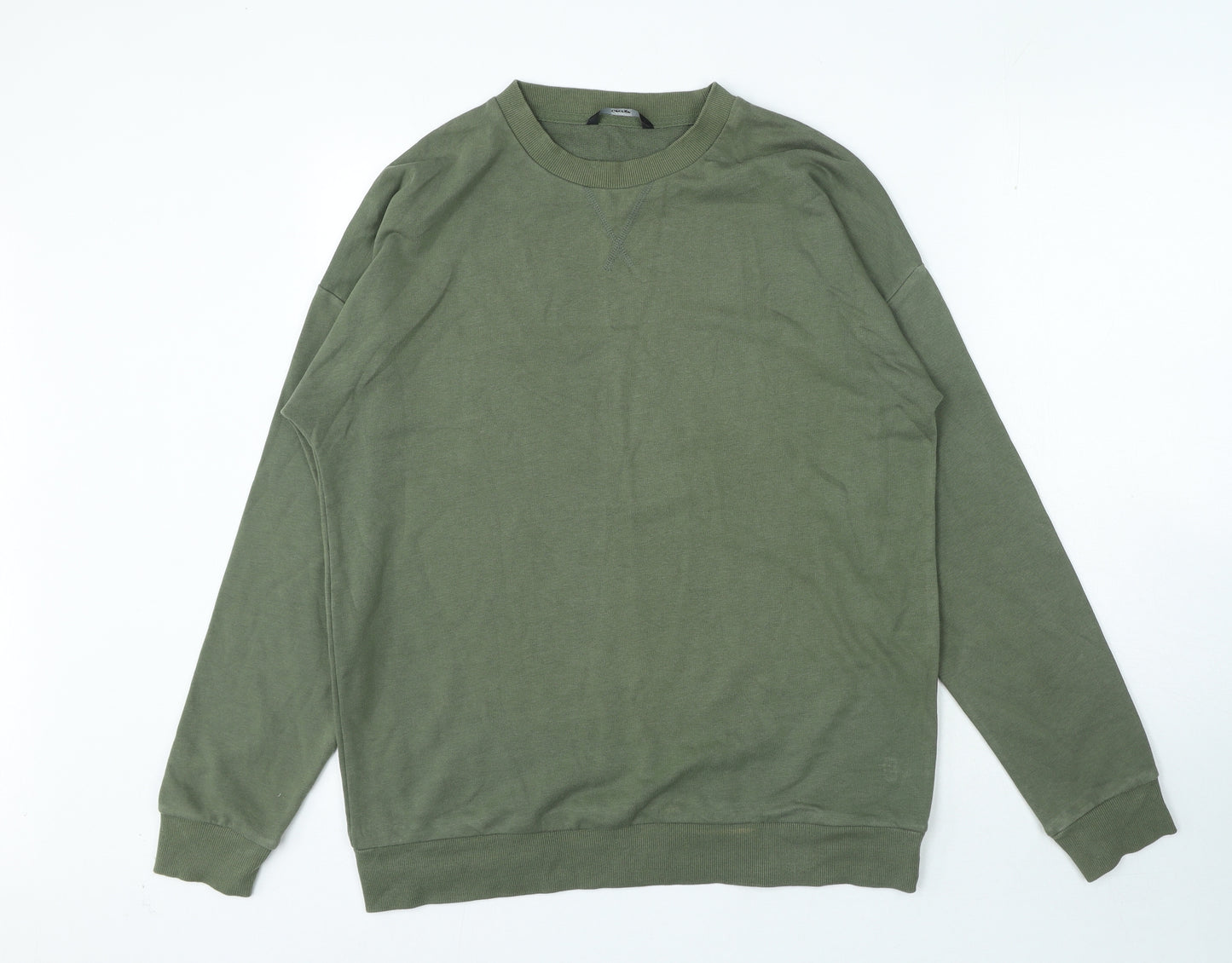George Mens Green Cotton Pullover Sweatshirt Size M