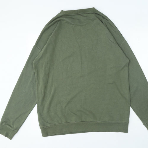 George Mens Green Cotton Pullover Sweatshirt Size M