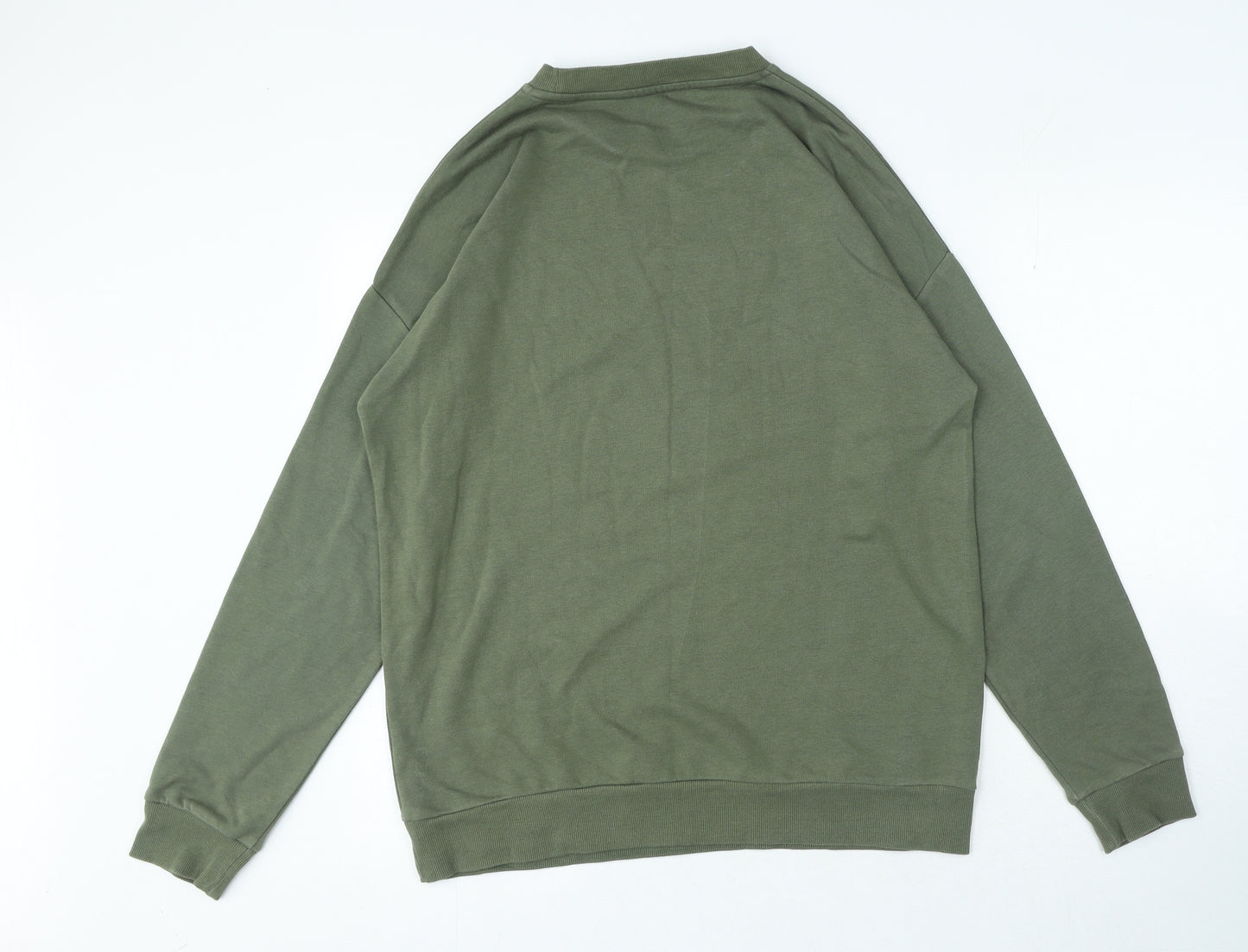 George Mens Green Cotton Pullover Sweatshirt Size M