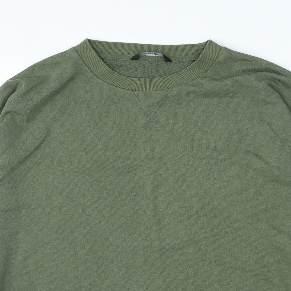 George Mens Green Cotton Pullover Sweatshirt Size M