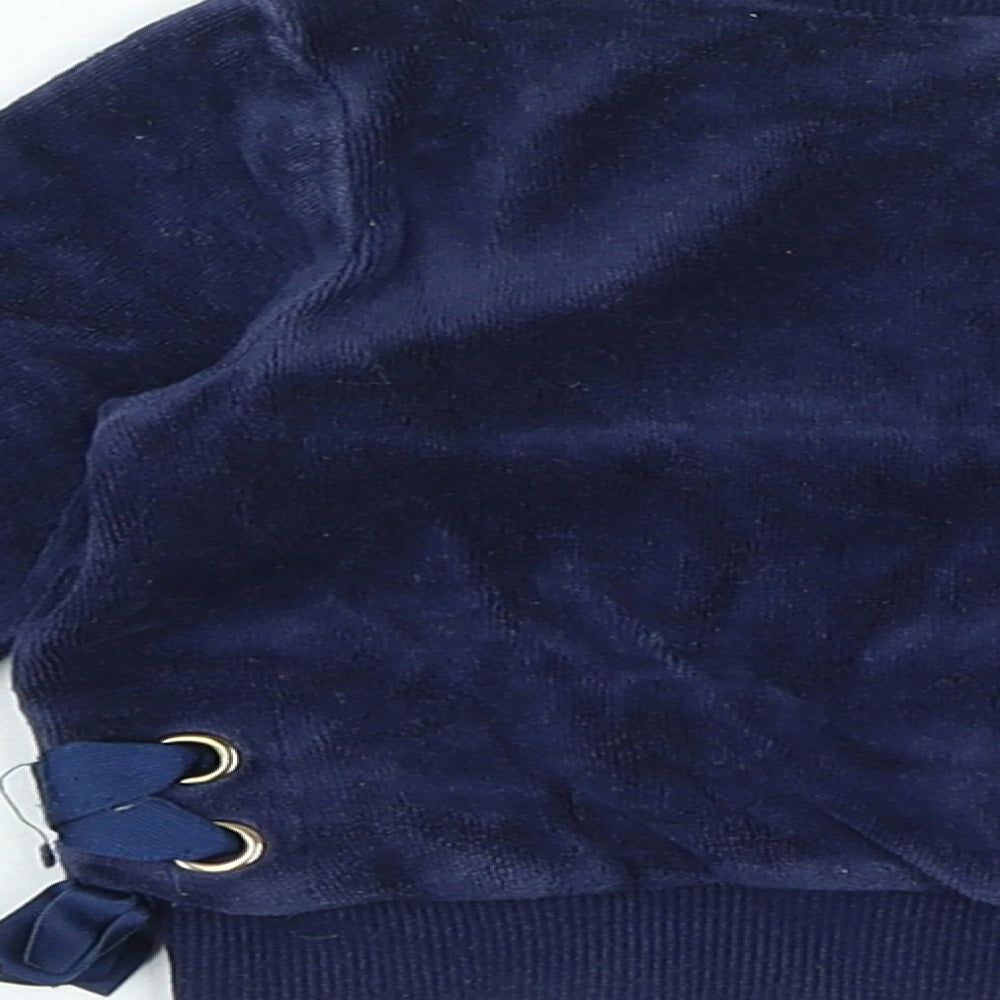 Juicy Couture Girls Blue Cotton Pullover Jumper Size 12-18 Months Pullover