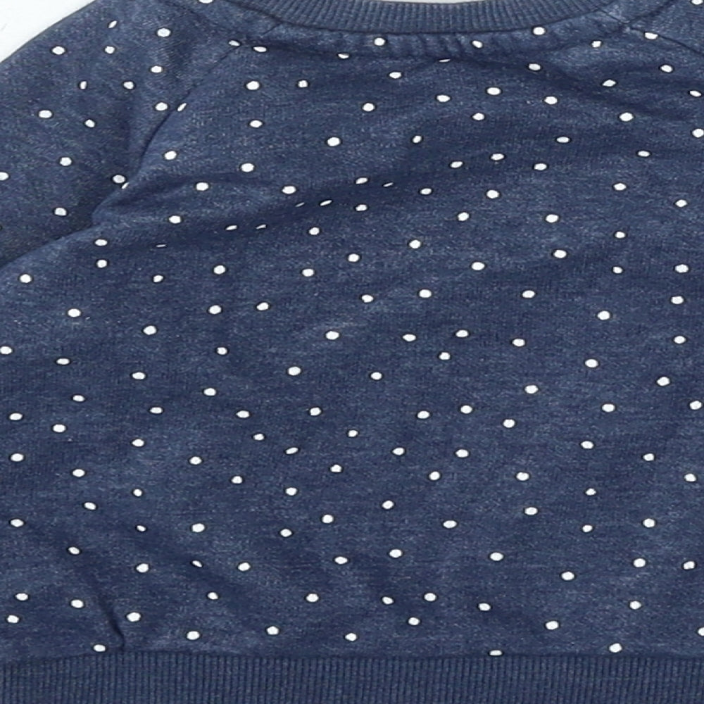Primark Girls Blue Polka Dot Cotton Pullover Jumper Size 9-12 Months Pullover - Always Be Kind