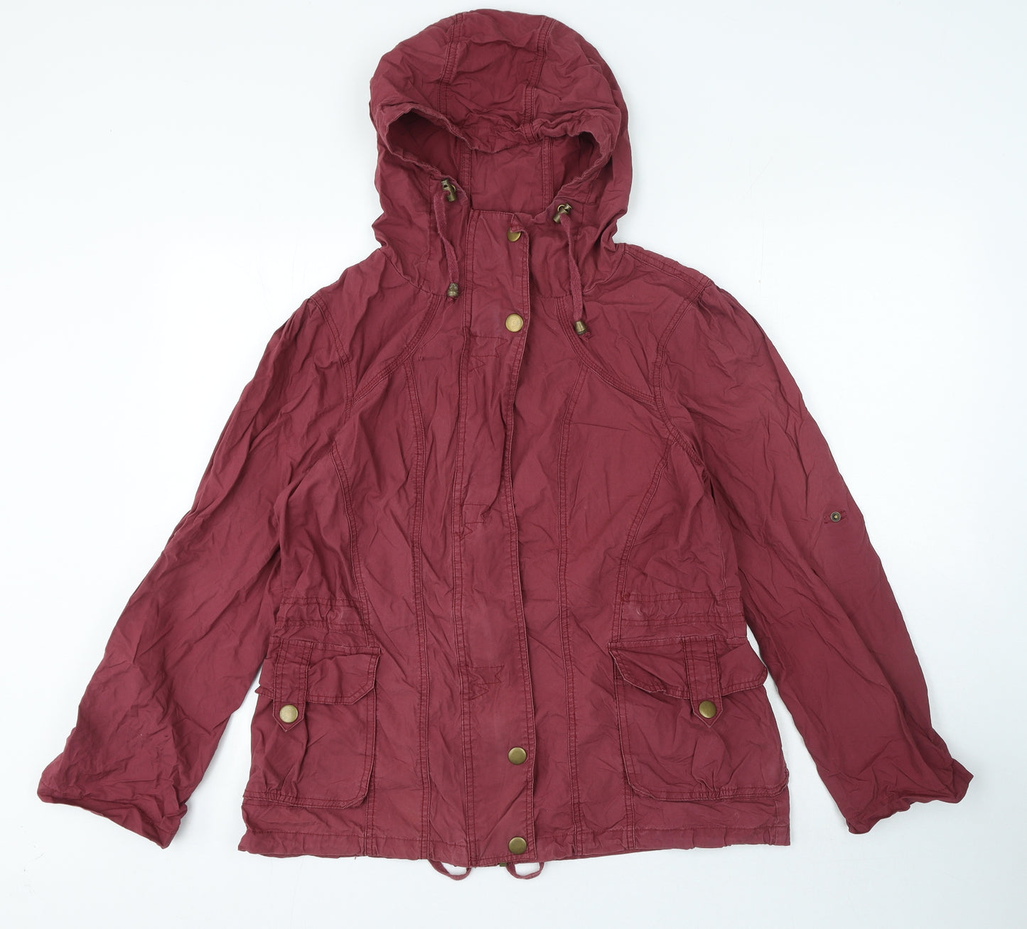 George Womens Purple Jacket Coat Size 14 Zip