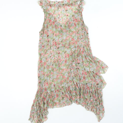 Sophie Gray Collection Womens Multicoloured Floral Polyester A-Line Size 10 V-Neck Pullover