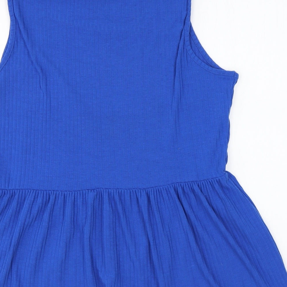George Womens Blue Polyester Basic T-Shirt Size 16 Round Neck - Peplum Top
