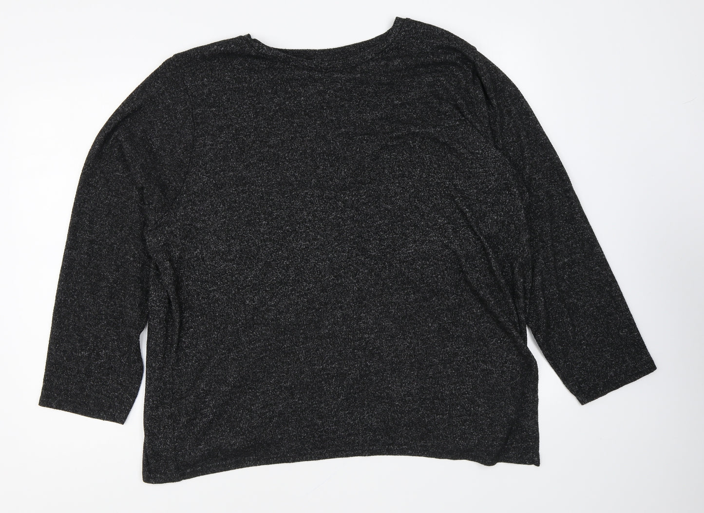 George Womens Grey Round Neck Polyester Pullover Jumper Size 2XL