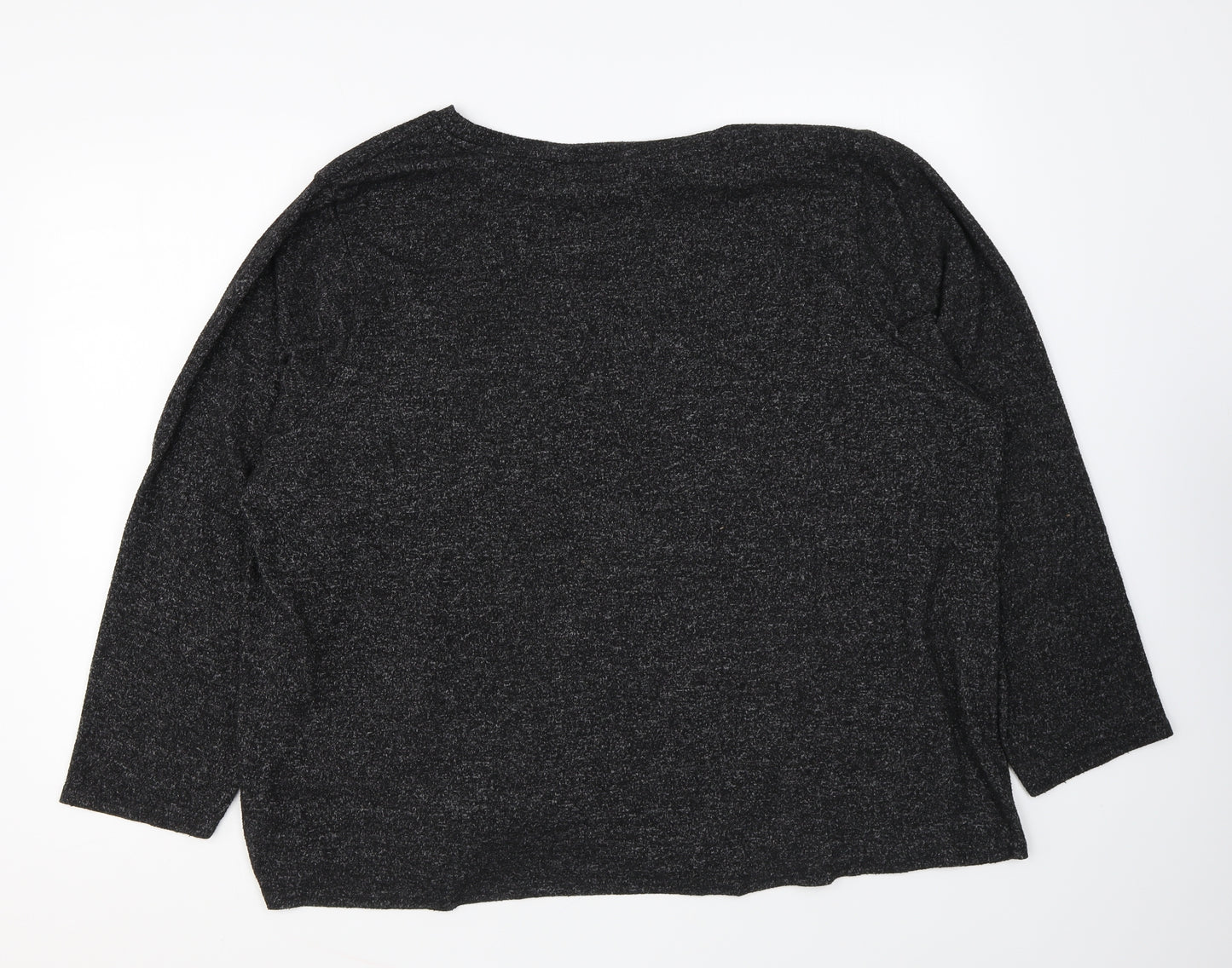 George Womens Grey Round Neck Polyester Pullover Jumper Size 2XL