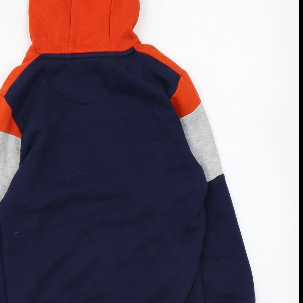 Matalan Boys Multicoloured Colourblock Cotton Pullover Hoodie Size 8 Years Pullover