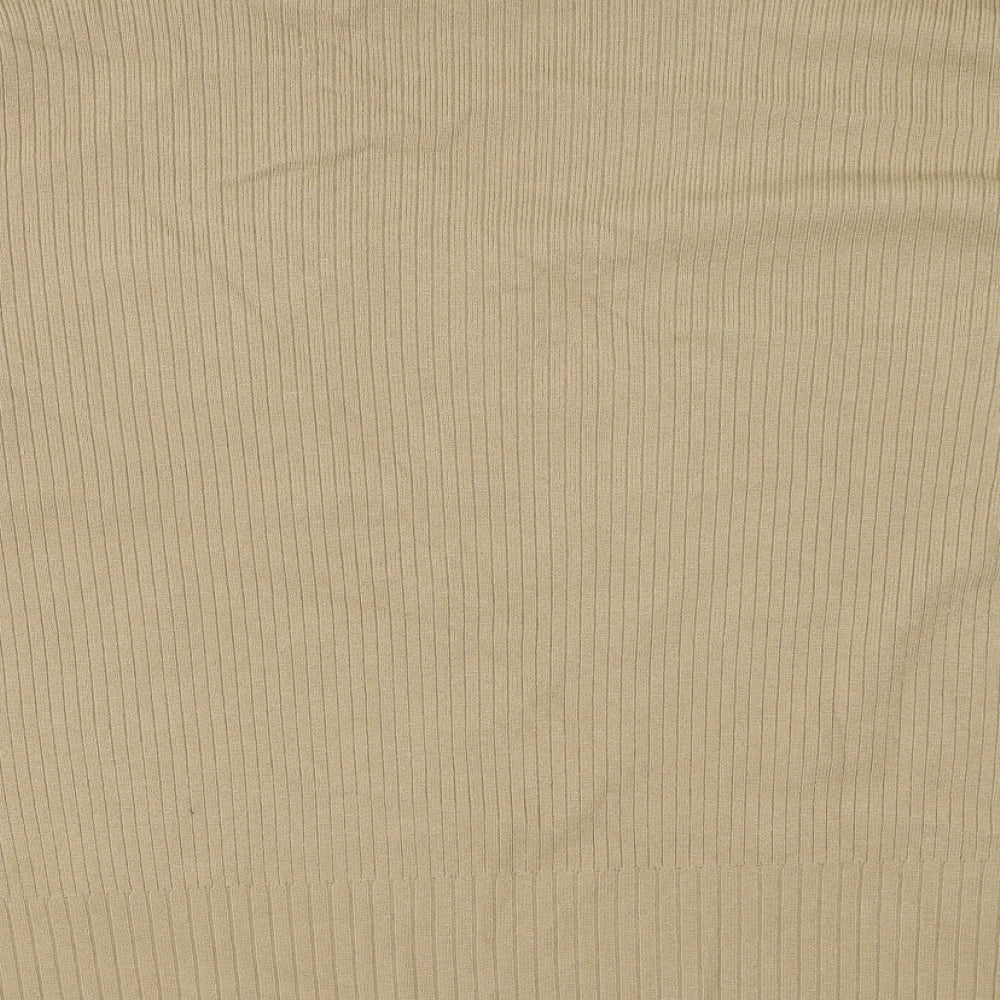 Primark Womens Beige V-Neck Viscose Pullover Jumper Size L