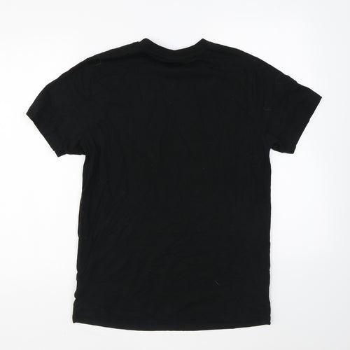 Primark Mens Black Cotton T-Shirt Size S Round Neck - Iron Man