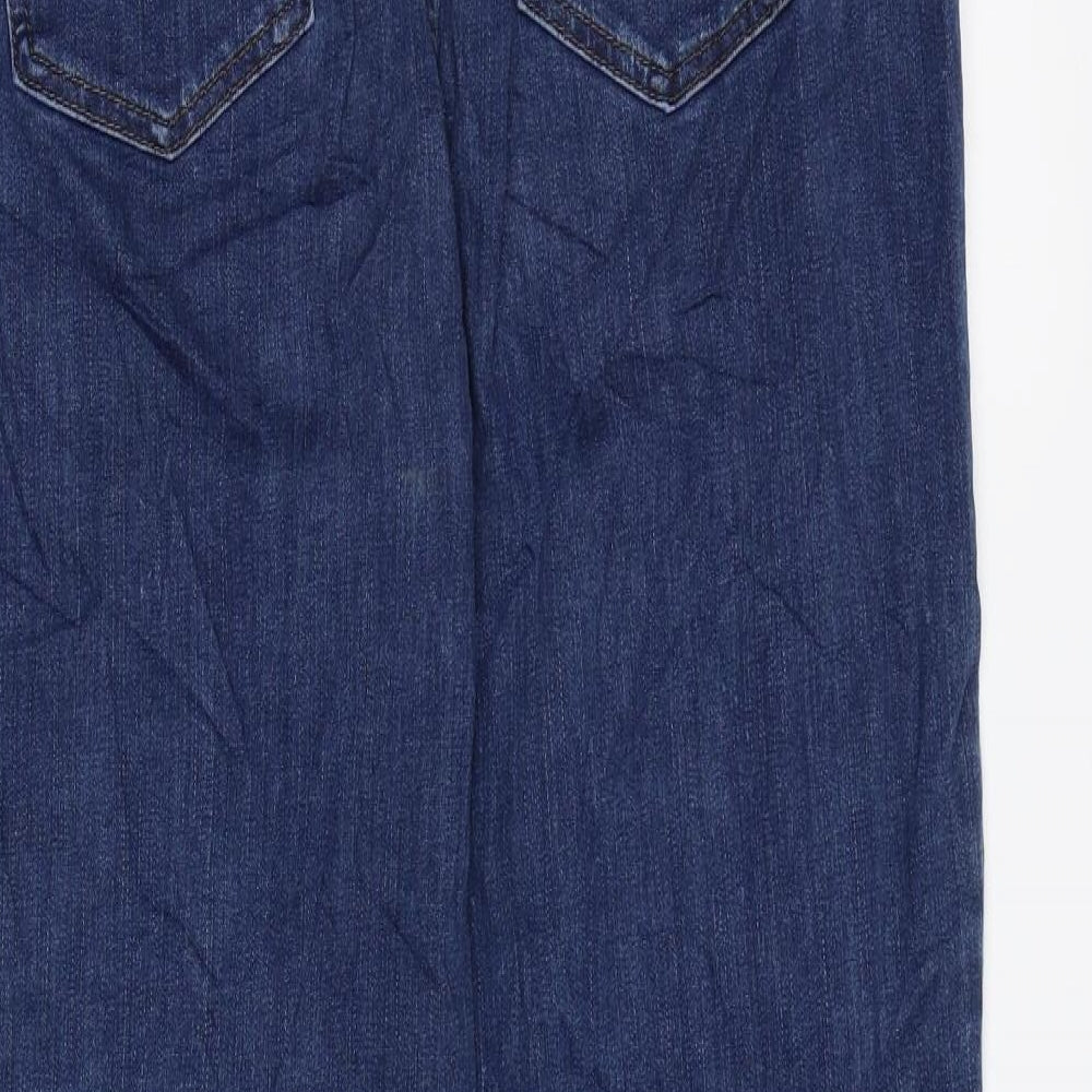 Per Una Womens Blue Cotton Straight Jeans Size 32 in L29 in Regular Zip