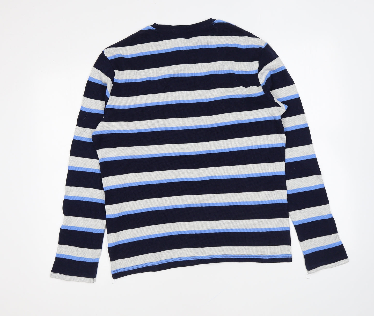 F&F Mens Multicoloured Striped Cotton T-Shirt Size M Round Neck