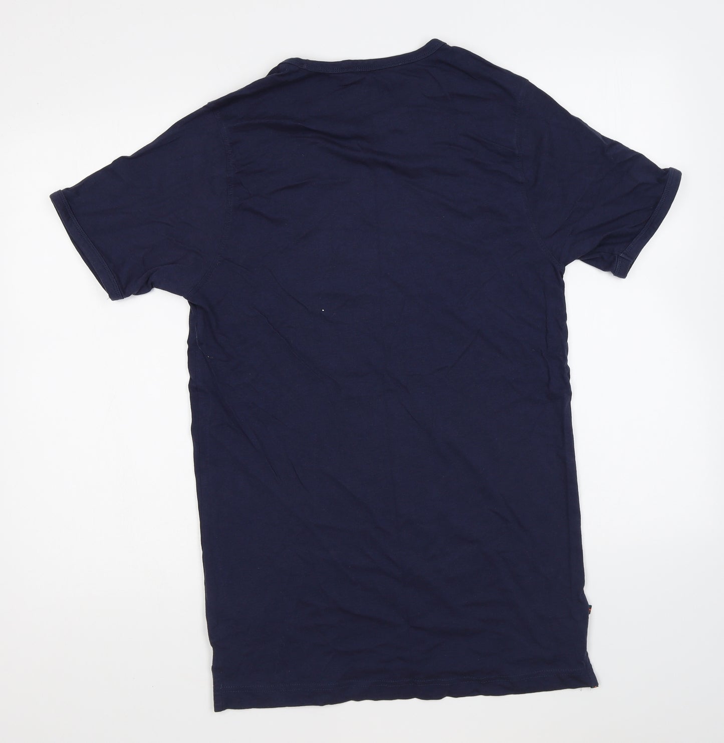 Luke Sport Mens Blue Cotton T-Shirt Size M Round Neck