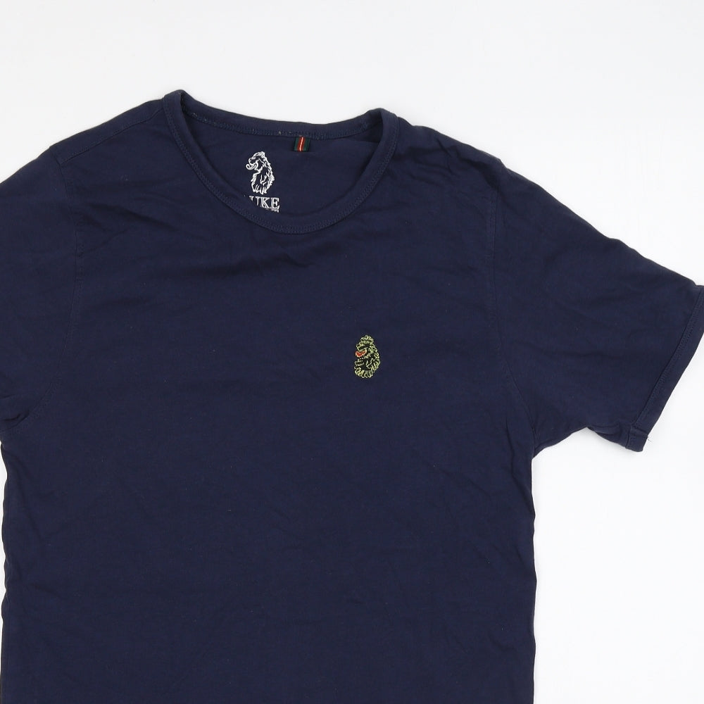 Luke Sport Mens Blue Cotton T-Shirt Size M Round Neck