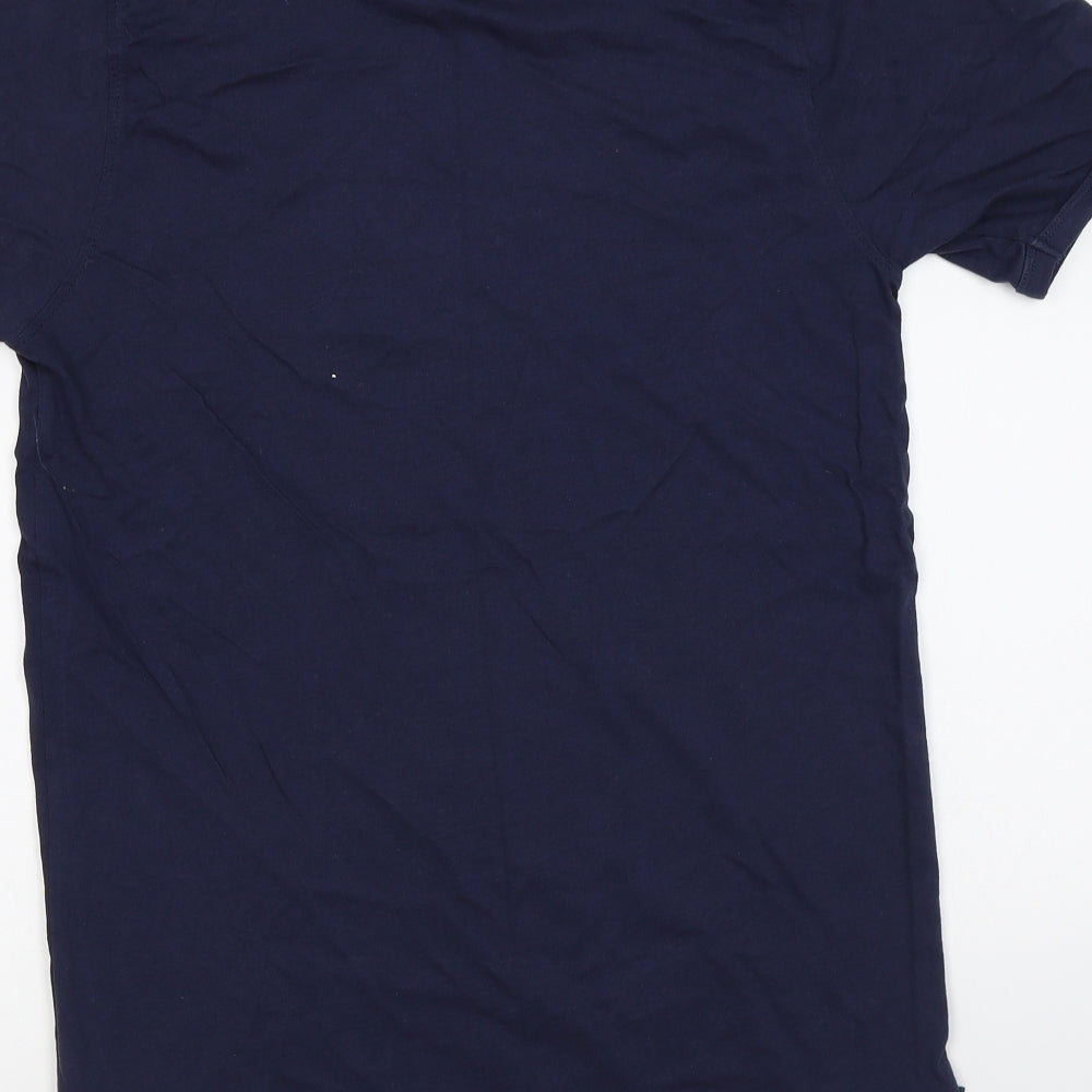 Luke Sport Mens Blue Cotton T-Shirt Size M Round Neck