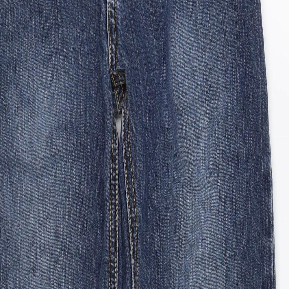 Timberland Boys Blue Cotton Straight Jeans Size 10 Years Slim Zip