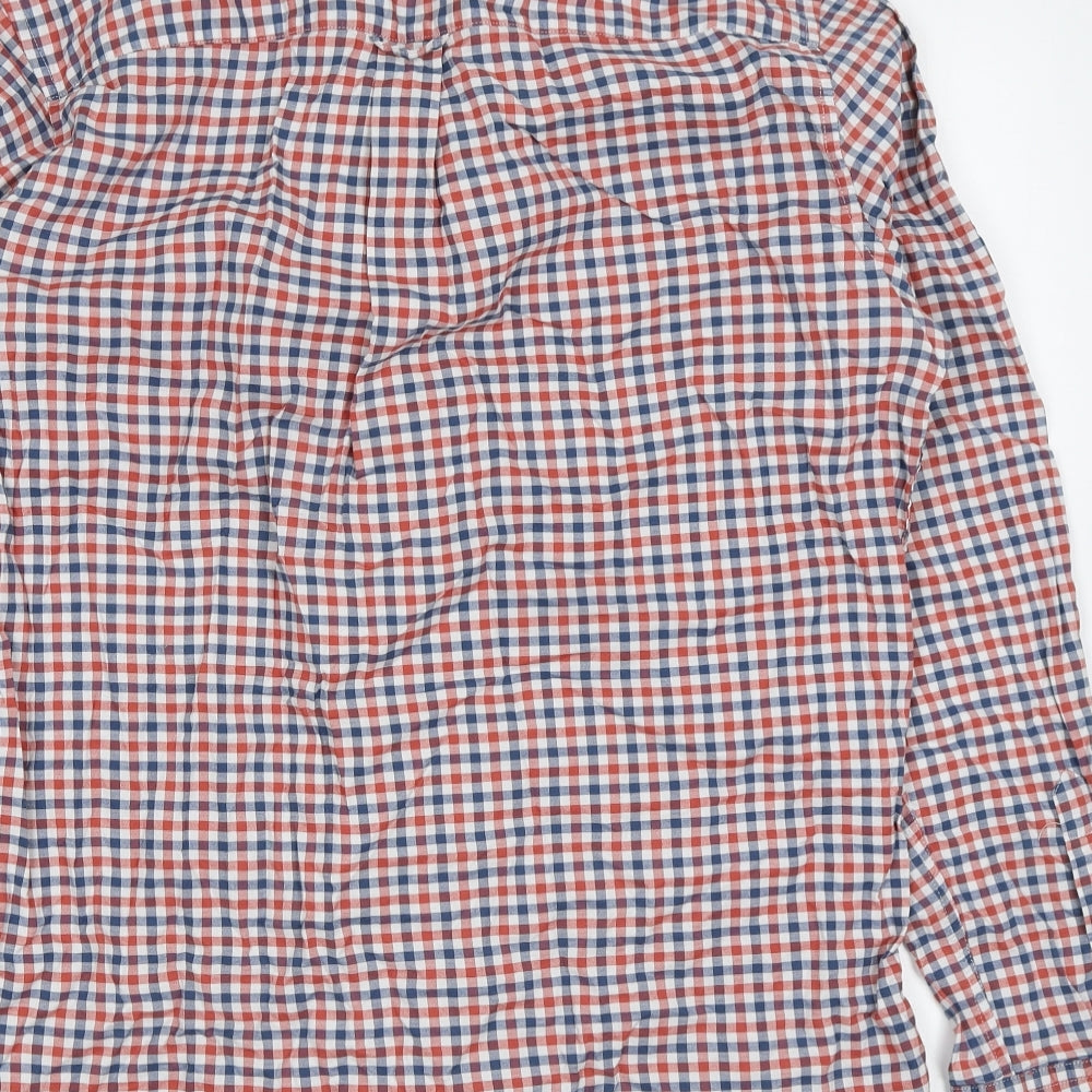 NEXT Mens Multicoloured Check Cotton Button-Up Size M Collared Button