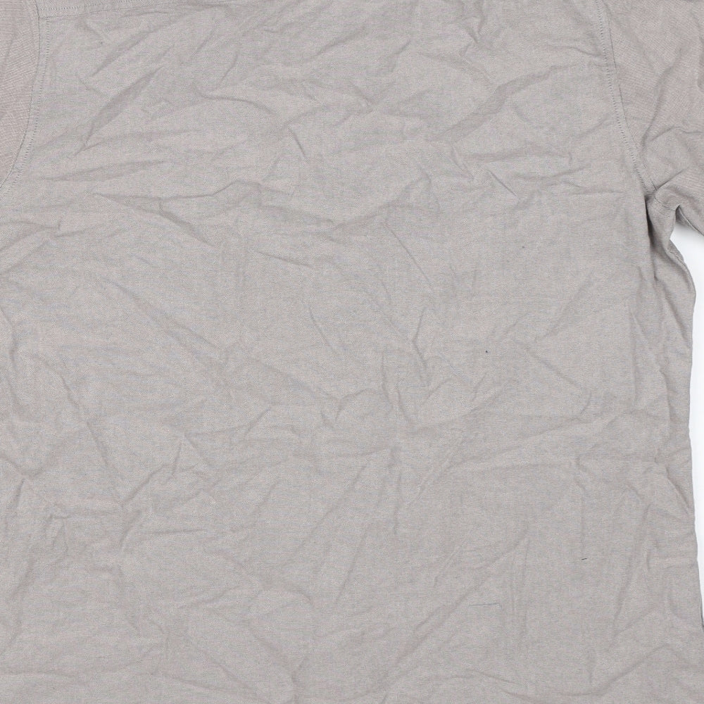 Firetrap Mens Grey Cotton Button-Up Size XL Collared Button