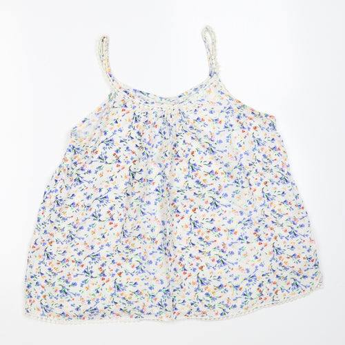 Peacocks Womens Multicoloured Floral Viscose Camisole Blouse Size 8 V-Neck