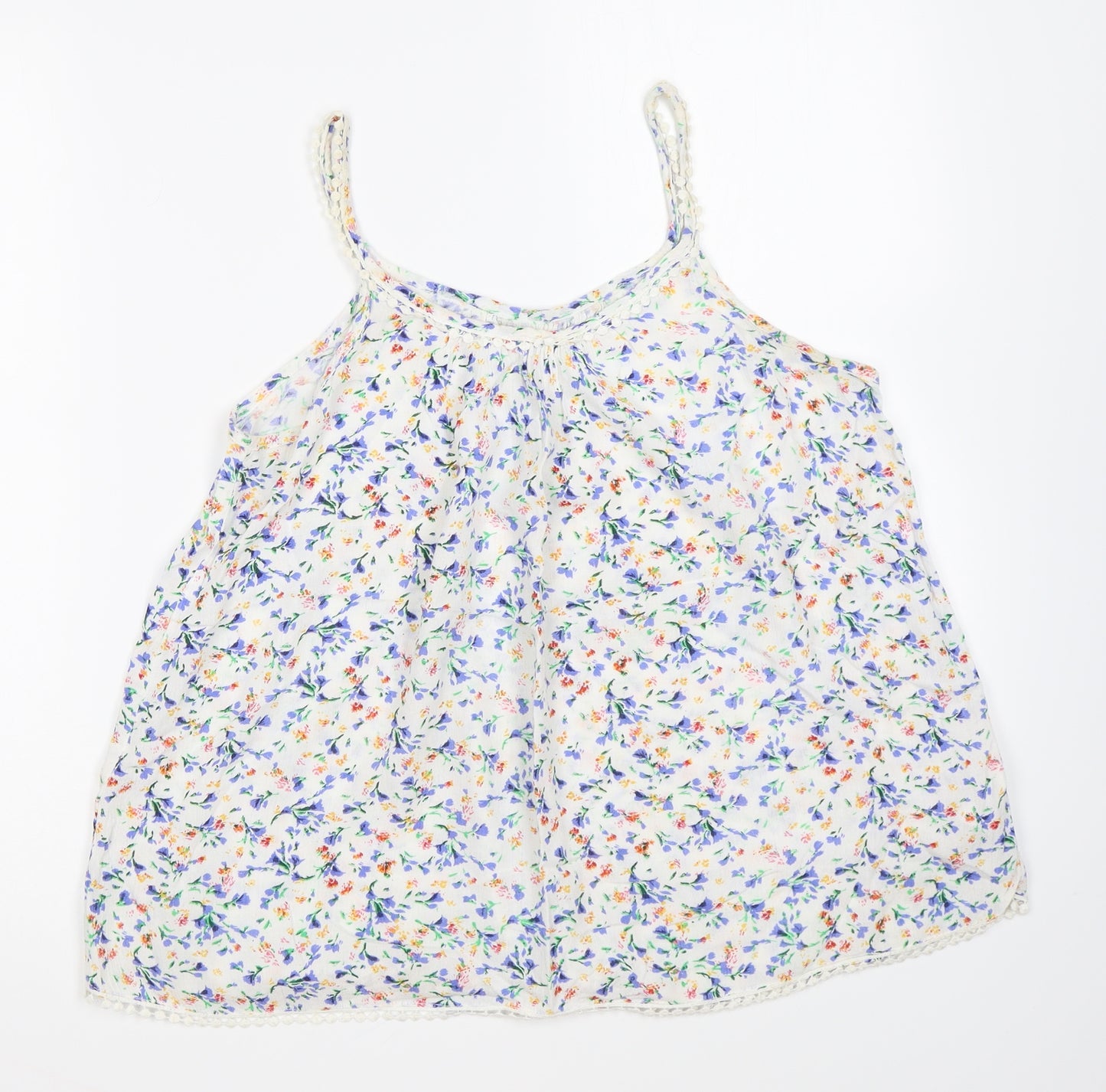 Peacocks Womens Multicoloured Floral Viscose Camisole Blouse Size 8 V-Neck