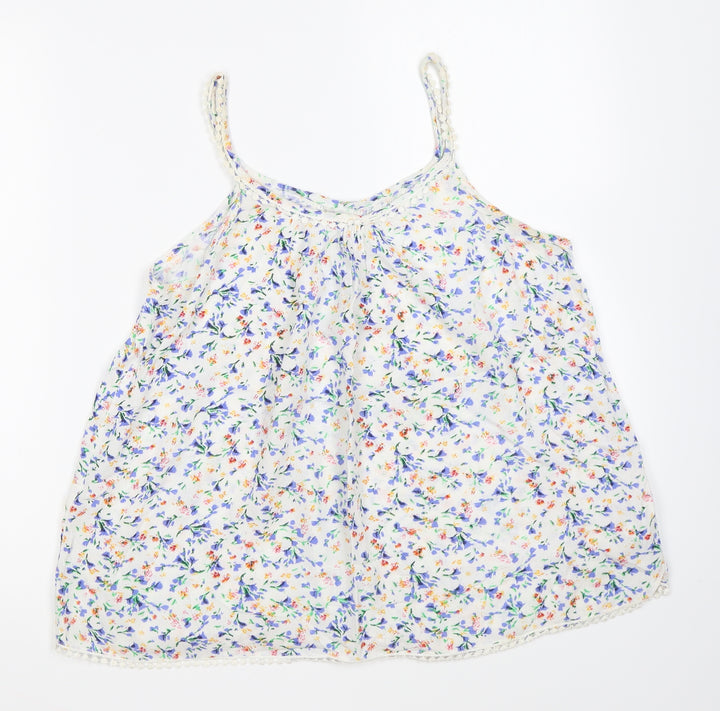 Peacocks Womens Multicoloured Floral Viscose Camisole Blouse Size 8 V-Neck