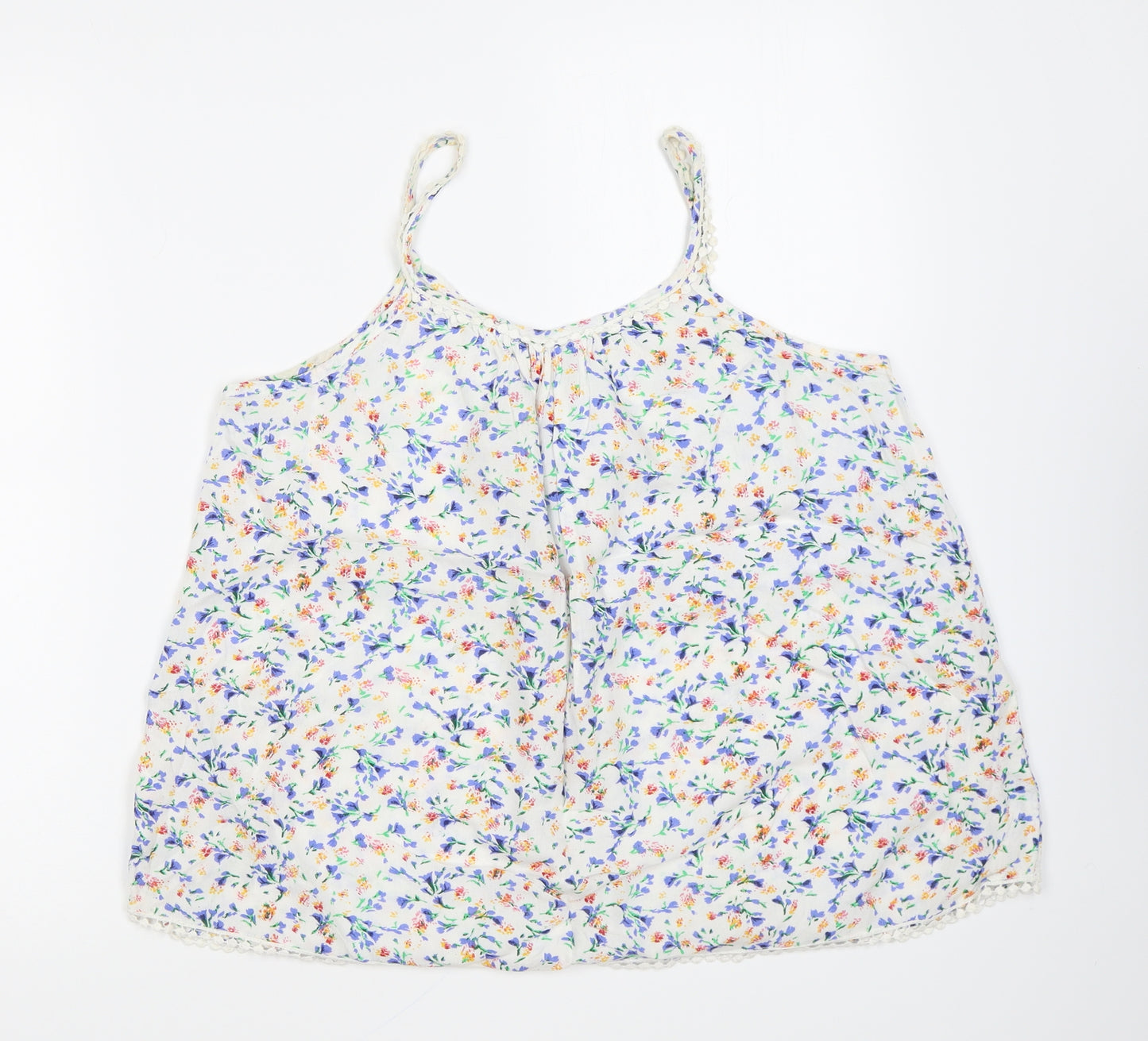 Peacocks Womens Multicoloured Floral Viscose Camisole Blouse Size 8 V-Neck