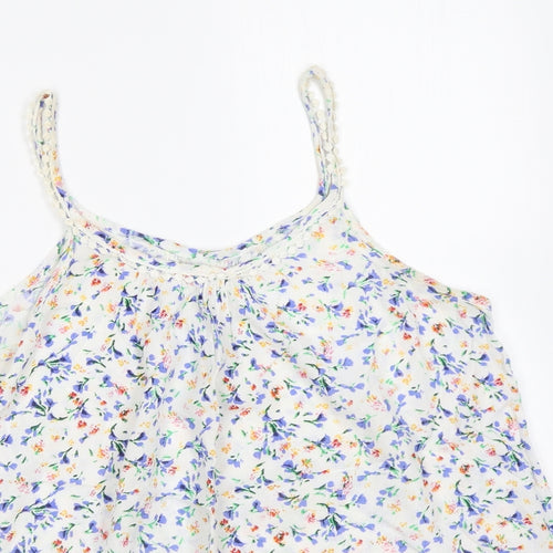 Peacocks Womens Multicoloured Floral Viscose Camisole Blouse Size 8 V-Neck