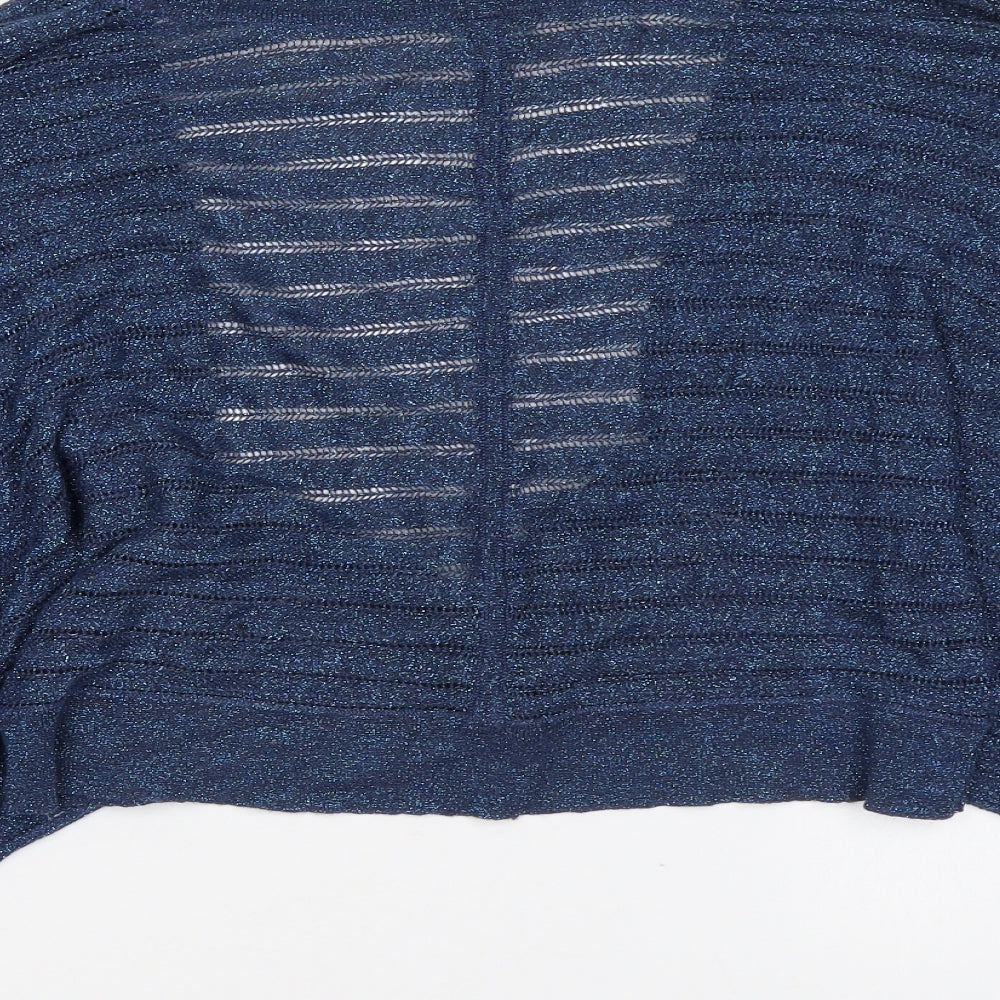 Oasis Womens Blue V-Neck Polyester Cardigan Jumper Size 14