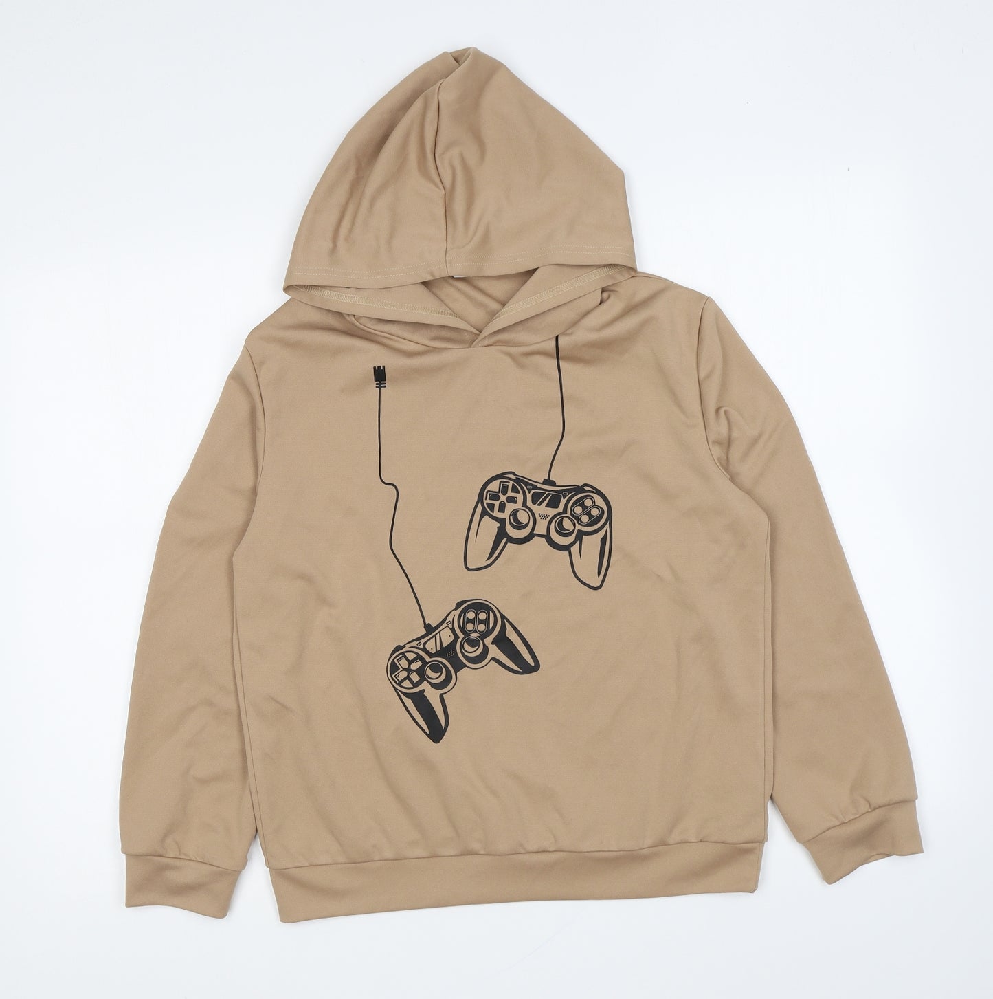 SheIn Boys Brown Polyester Pullover Hoodie Size 11-12 Years Pullover - Gamer