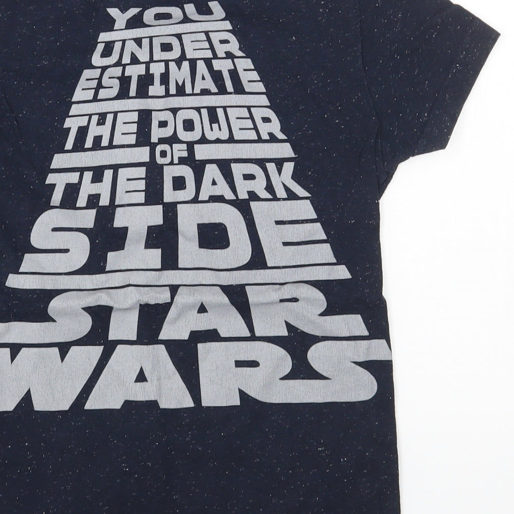 NEXT Boys Blue Cotton Basic T-Shirt Size 6 Years Round Neck Pullover - Darth Vader. Star Wars