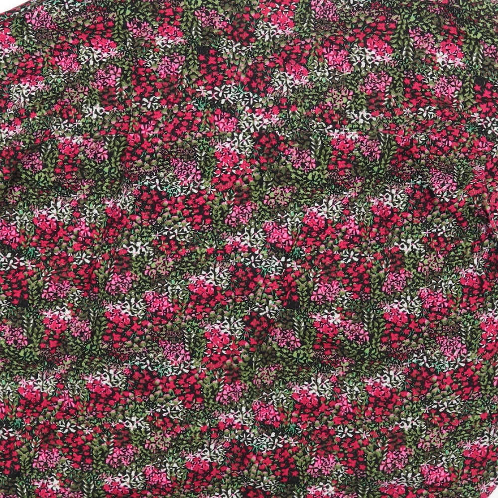 NEXT Womens Multicoloured Fair Isle Viscose Basic Button-Up Size 12 Collared