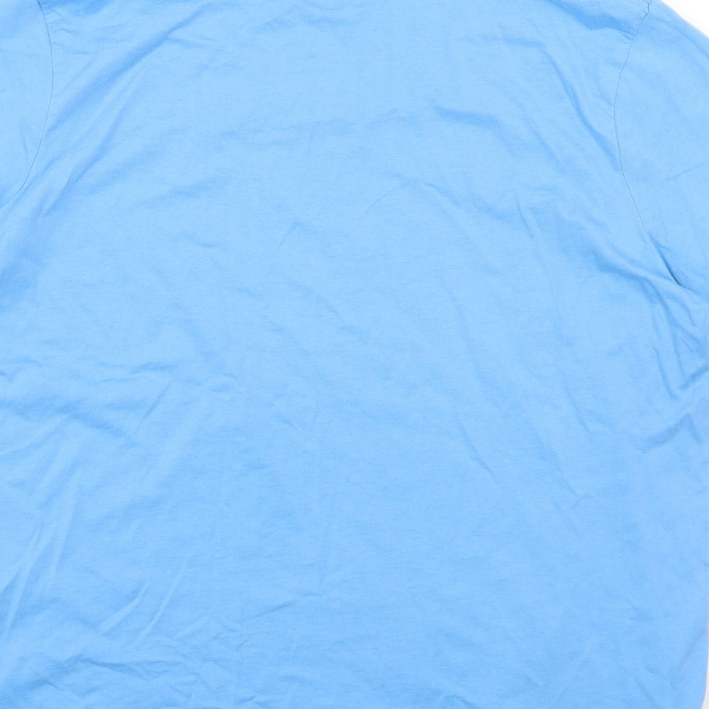 Damart Womens Blue Cotton Basic T-Shirt Size 18 Round Neck