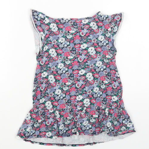 Gap Girls Multicoloured Floral Cotton Mermaid Size 5 Years Round Neck Pullover