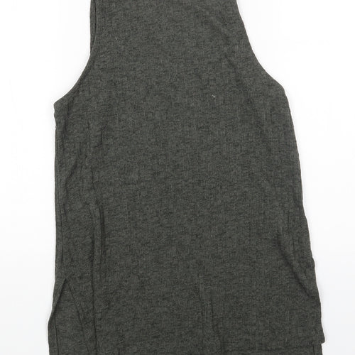 New Look Womens Green Polyester Camisole T-Shirt Size 8 Round Neck