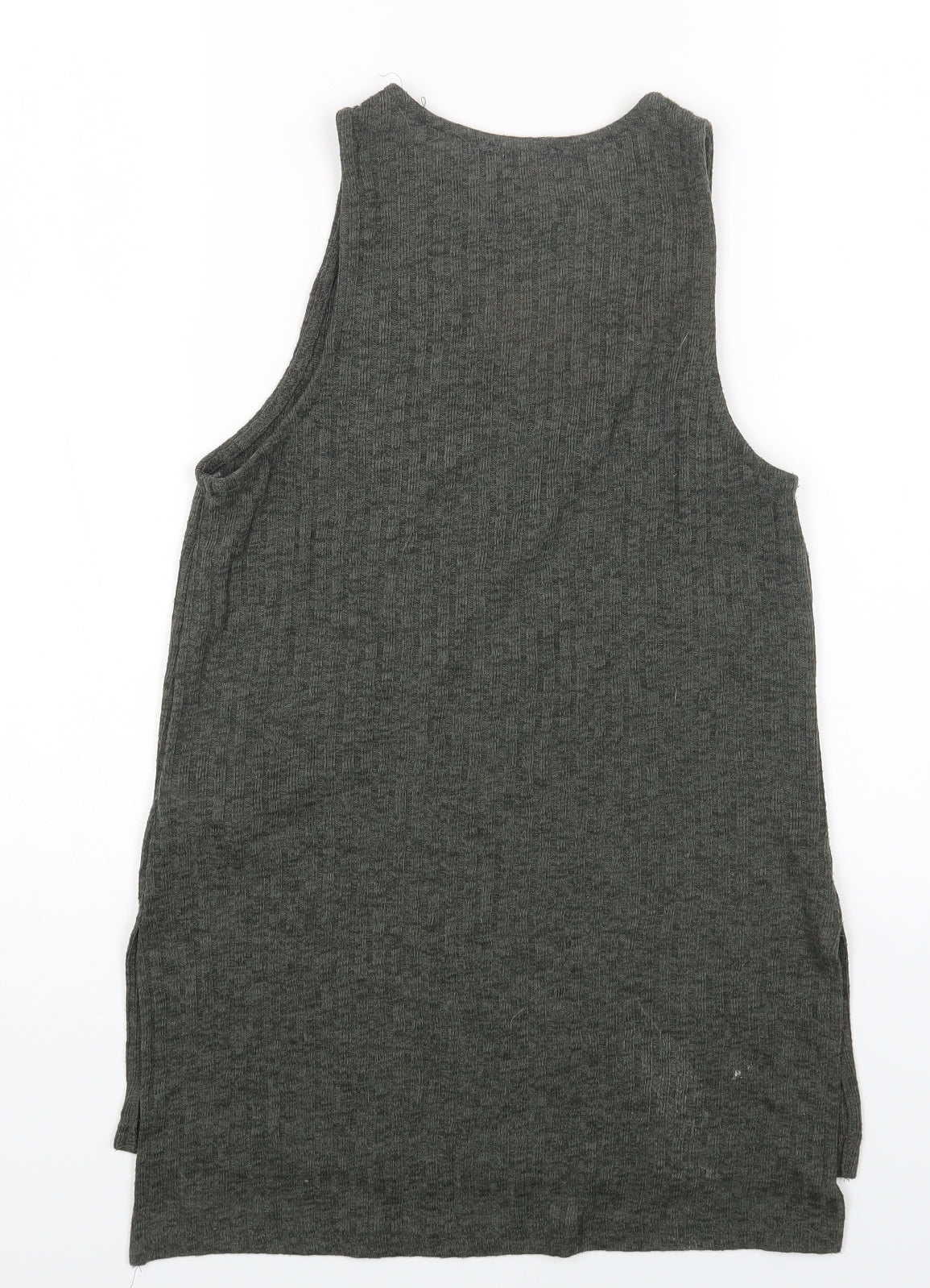 New Look Womens Green Polyester Camisole T-Shirt Size 8 Round Neck