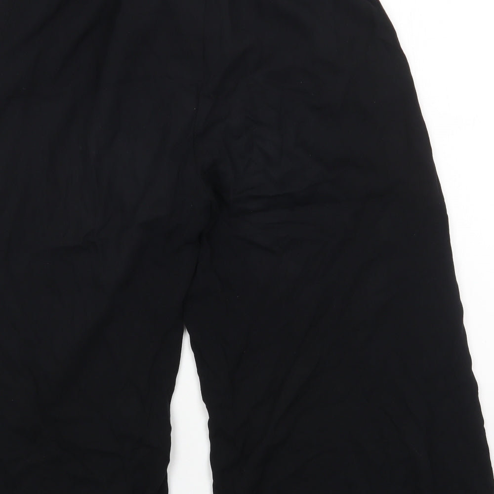 Boohoo Womens Black Viscose Cropped Leggings Size 10