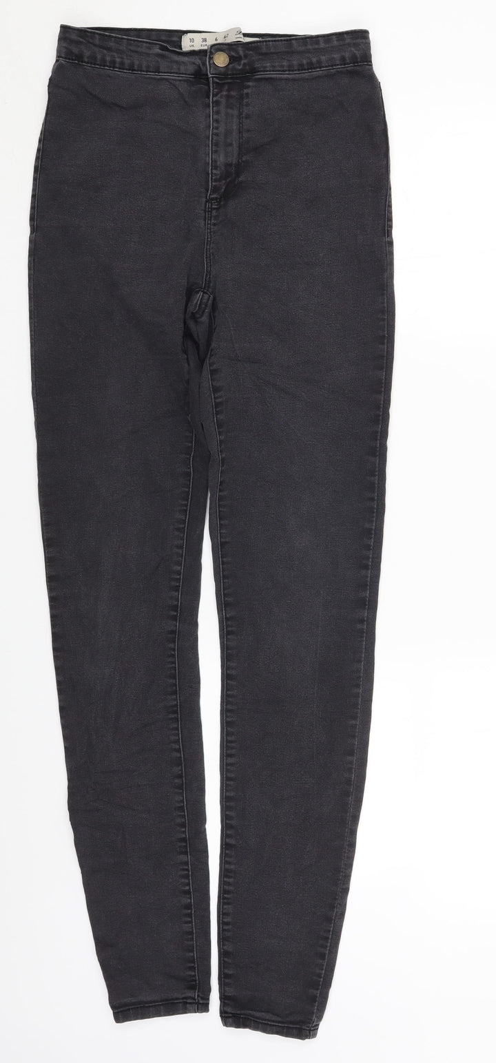 Denim & Co. Womens Black Cotton Skinny Jeans Size 10 L29 in Regular Zip
