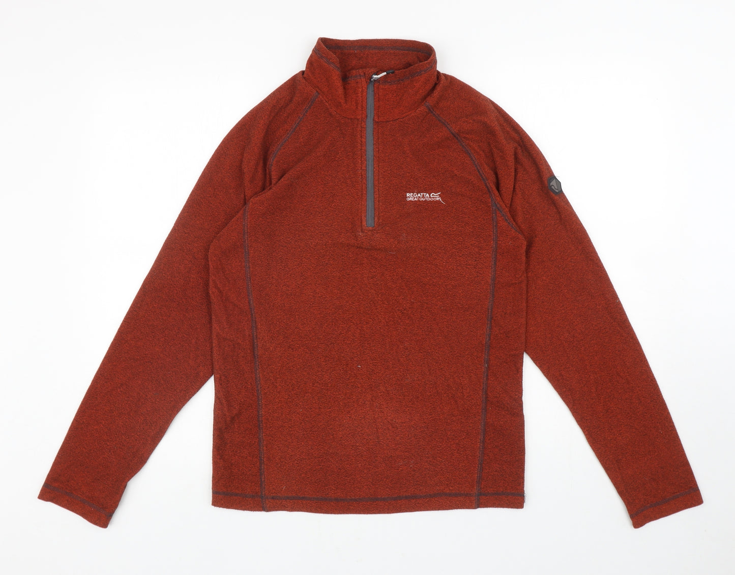 Regatta Mens Orange High Neck Polyester Henley Jumper Size S