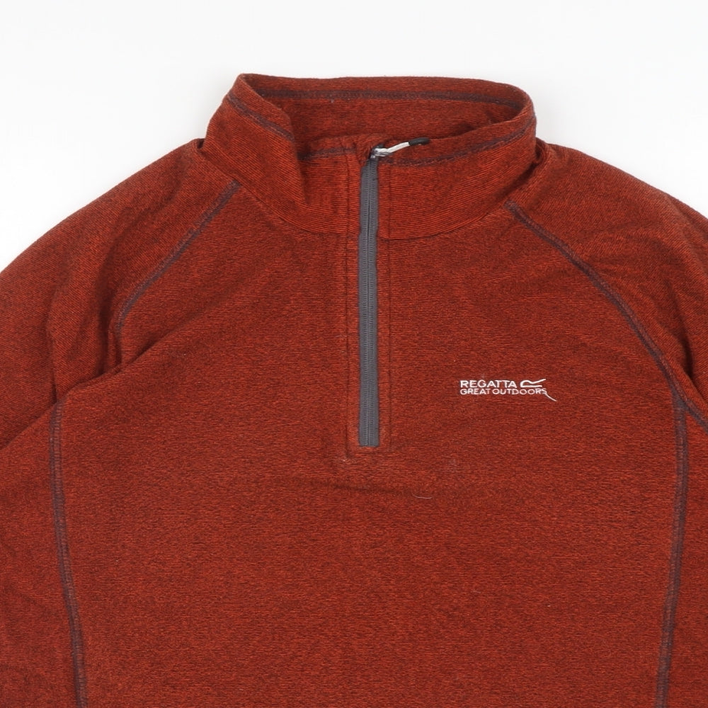 Regatta Mens Orange High Neck Polyester Henley Jumper Size S