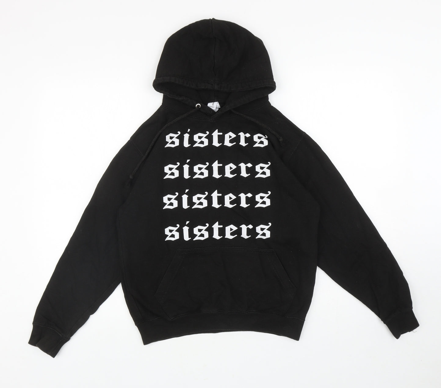 Just Hoods Womens Black Cotton Pullover Hoodie Size XS Pullover - Sisters
