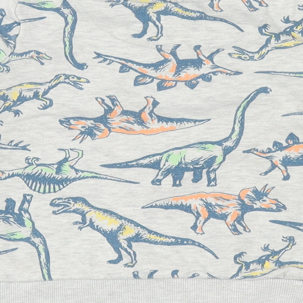 Nutmeg Boys Grey Cotton Pullover Jumper Size 12-18 Months Pullover - Dinosaurs